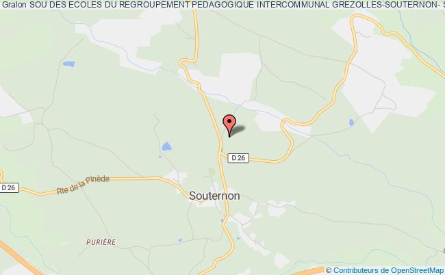 plan association Sou Des Ecoles Du Regroupement Pedagogique Intercommunal Grezolles-souternon- Saint Julien D'oddes Souternon