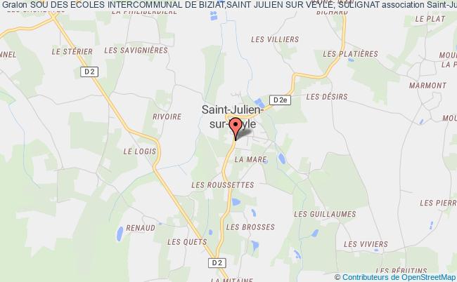 plan association Sou Des Ecoles Intercommunal De Biziat,saint Julien Sur Veyle, Sulignat Saint-Julien-sur-Veyle