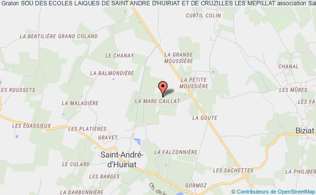 plan association Sou Des Ecoles Laiques De Saint Andre D'huiriat Et De Cruzilles Les Mepillat Saint-André-d'Huiriat
