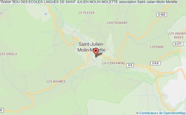 plan association Sou Des Ecoles Laiques De Saint Julien Molin Molette Saint-Julien-Molin-Molette