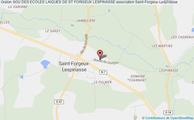 plan association Sou Des Ecoles Laiques De St Forgeux Lespinasse Saint-Forgeux-Lespinasse