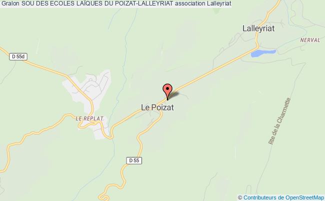 plan association Sou Des Ecoles LaÏques Du Poizat-lalleyriat Le    Poizat-Lalleyriat