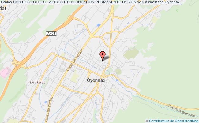 plan association Sou Des Ecoles Laiques Et D'education Permanente D'oyonnax Oyonnax