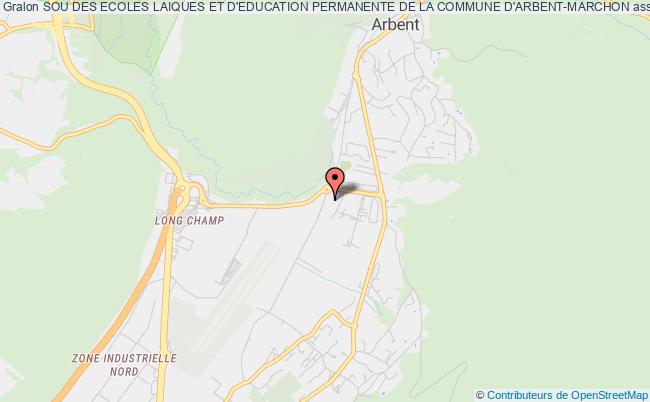 plan association Sou Des Ecoles Laiques Et D'education Permanente De La Commune D'arbent-marchon Arbent