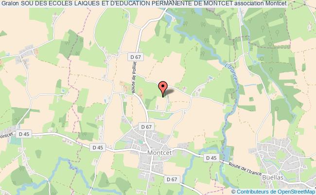 plan association Sou Des Ecoles Laiques Et D'education Permanente De Montcet Montcet