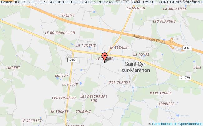 plan association Sou Des Ecoles Laiques Et D'education Permanente De Saint Cyr Et Saint Genis Sur Menthon Saint-Cyr-sur-Menthon
