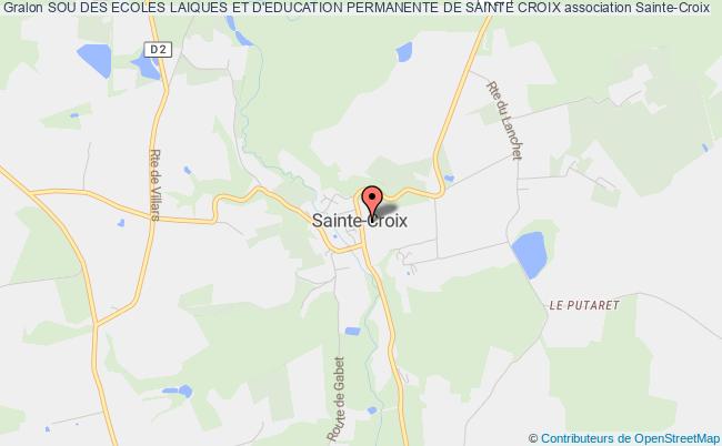 plan association Sou Des Ecoles Laiques Et D'education Permanente De Sainte Croix Sainte-Croix