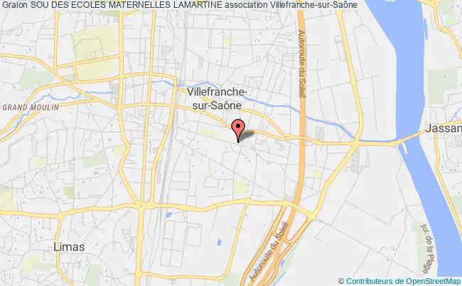 plan association Sou Des Ecoles Maternelles Lamartine Villefranche-sur-Saône