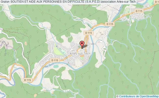 plan association Soutien Et Aide Aux Personnes En DifficultÉ (s.a.p.e.d) Arles-sur-Tech