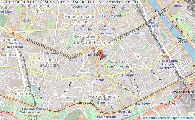 plan association Soutien Et Aide Aux Victimes D'accidents - S.a.v.a Paris