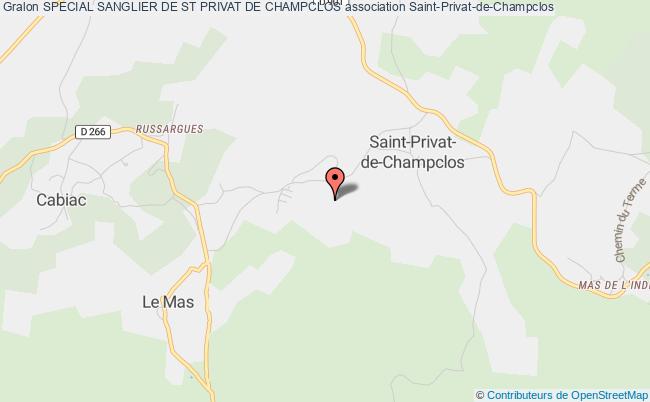 plan association Special Sanglier De St Privat De Champclos Saint-Privat-de-Champclos