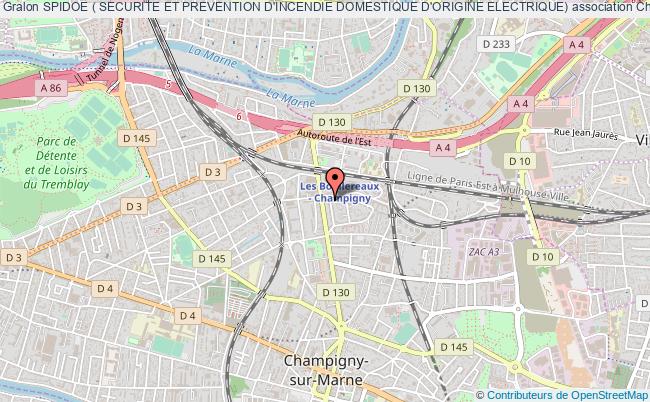 plan association Spidoe ( Securite Et Prevention D'incendie Domestique D'origine Electrique) Champigny-sur-Marne