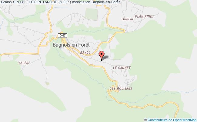 plan association Sport Elite Petanque (s.e.p.) Bagnols-en-Forêt
