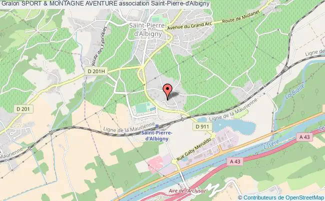 plan association Sport & Montagne Aventure Saint-Pierre-d'Albigny
