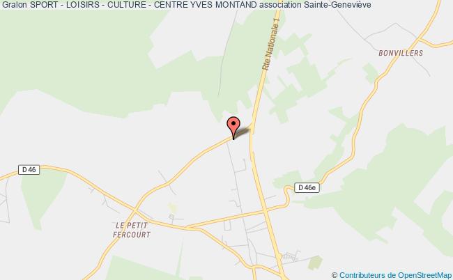 plan association Sport - Loisirs - Culture - Centre Yves Montand Sainte-Geneviève
