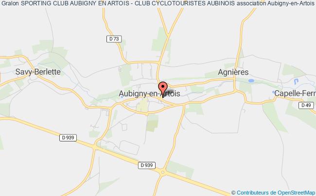 plan association Sporting Club Aubigny En Artois - Club Cyclotouristes Aubinois Aubigny-en-Artois