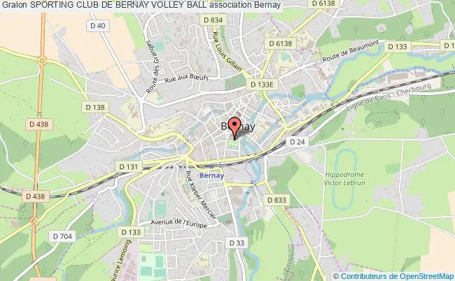 plan association Sporting Club De Bernay Volley Ball Bernay