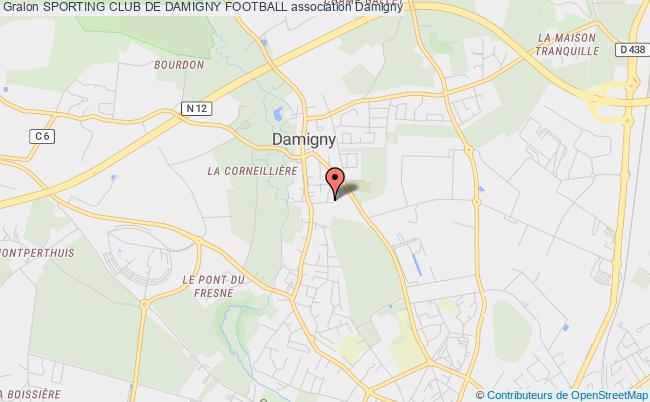 plan association Sporting Club De Damigny Football Damigny