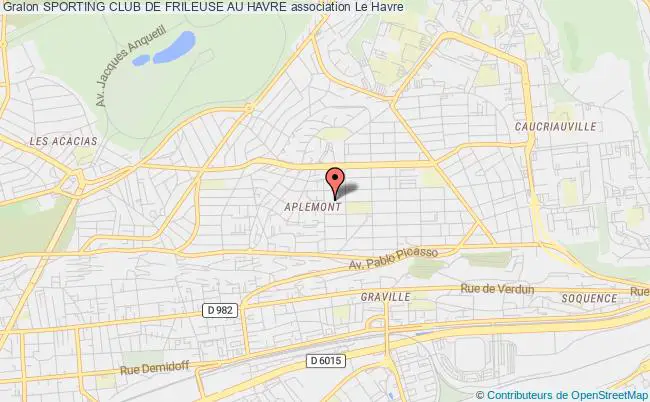 plan association Sporting Club De Frileuse Au Havre Le Havre