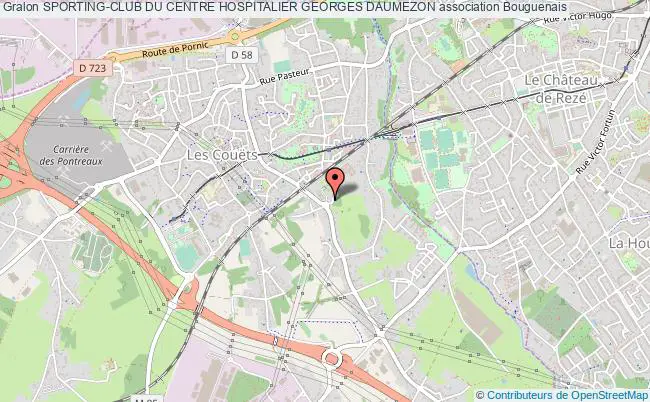 plan association Sporting-club Du Centre Hospitalier Georges Daumezon Bouguenais cédex
