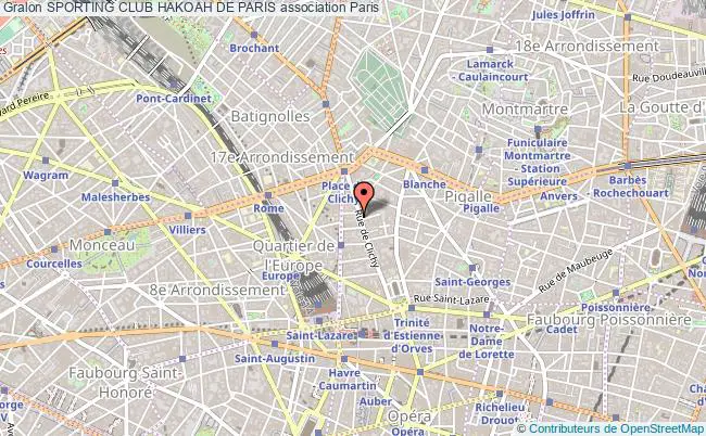 plan association Sporting Club Hakoah De Paris Paris