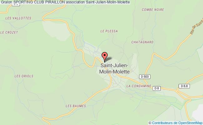 plan association Sporting Club Piraillon Saint-Julien-Molin-Molette