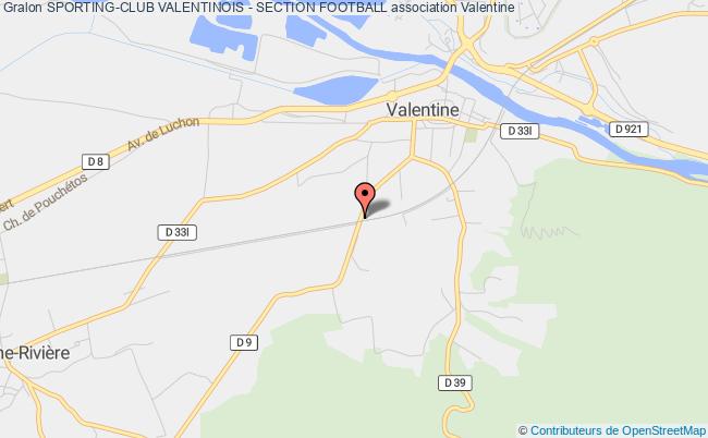 plan association Sporting-club Valentinois - Section Football Valentine