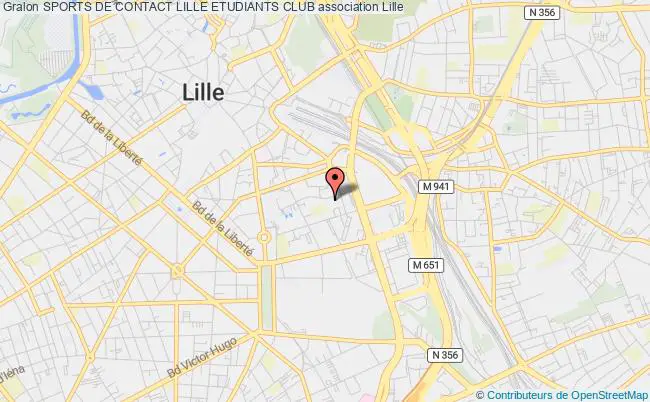 plan association Sports De Contact Lille Etudiants Club Lille