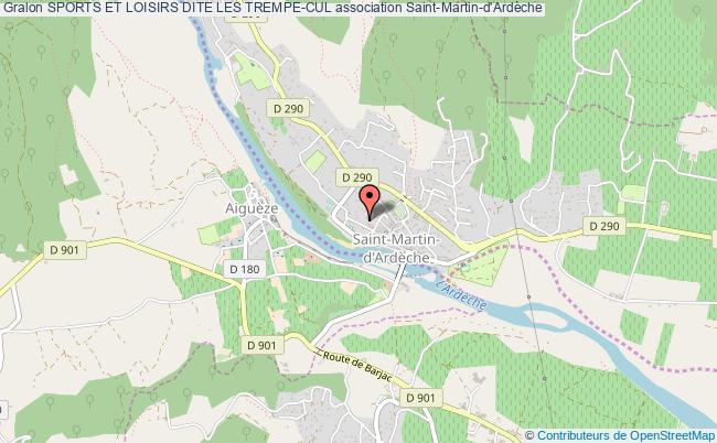 plan association Sports Et Loisirs Dite Les Trempe-cul Saint-Martin-d'Ardèche