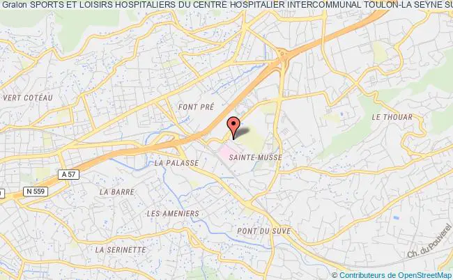 plan association Sports Et Loisirs Hospitaliers Du Centre Hospitalier Intercommunal Toulon-la Seyne Sur Mer Toulon