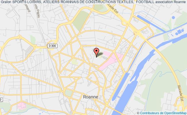 plan association Sports Loisirs, Ateliers Roannais De Constructions Textiles,  Football Roanne