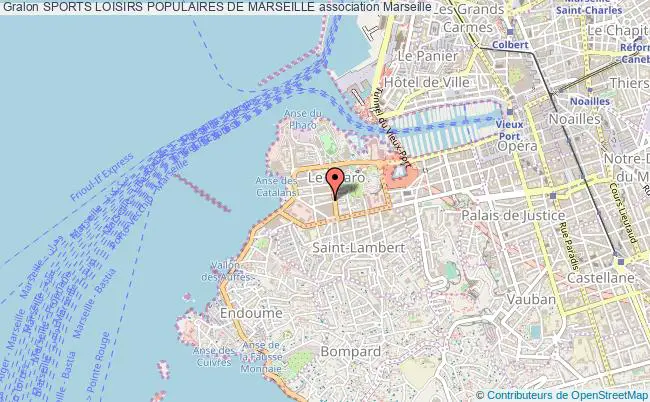plan association Sports Loisirs Populaires De Marseille Marseille
