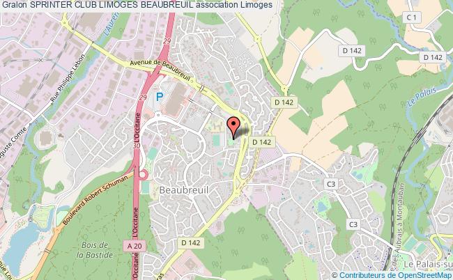 plan association Sprinter Club Limoges Beaubreuil Limoges