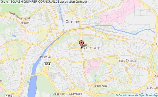 plan association Squash Quimper Cornouaille Quimper