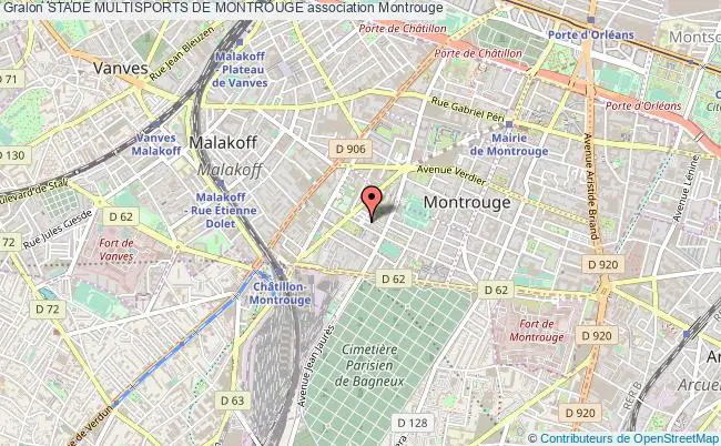 plan association Stade Multisports De Montrouge Montrouge