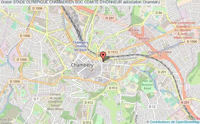 plan association Stade Olympique Chamberien Soc Comite D'honneur Chambéry