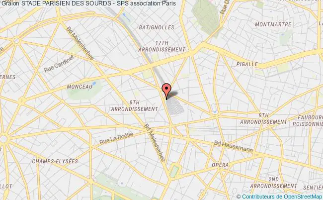 plan association Stade Parisien Des Sourds - Sps Paris