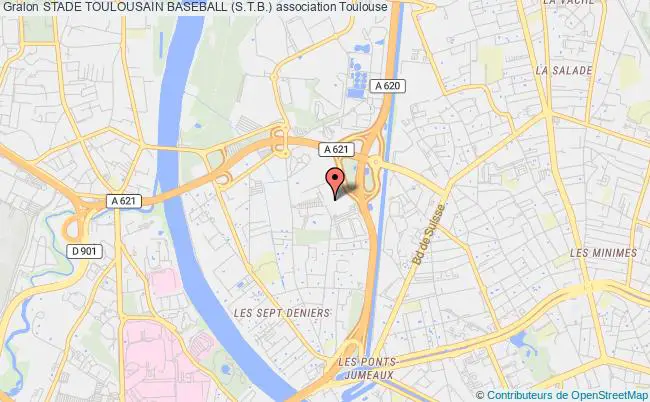 plan association Stade Toulousain Baseball (s.t.b.) Toulouse