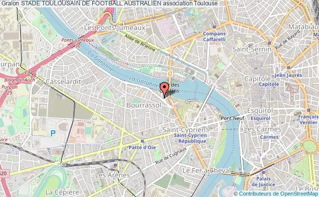 plan association Stade Toulousain De Football Australien Toulouse