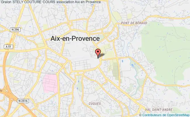 plan association Stely Couture Cours Aix-en-Provence