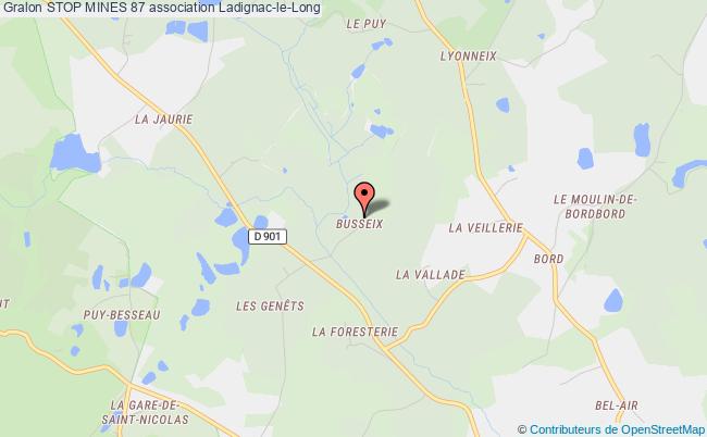plan association Stop Mines 87 Ladignac-le-Long