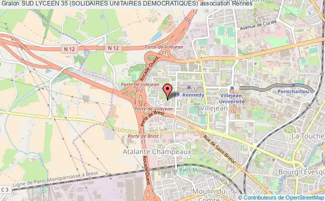 plan association Sud Lyceen 35 (solidaires Unitaires Democratiques) Rennes