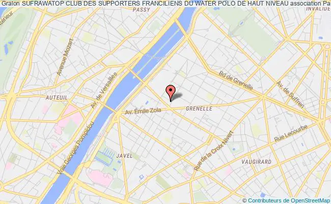 plan association Sufrawatop Club Des Supporters Franciliens Du Water Polo De Haut Niveau Paris