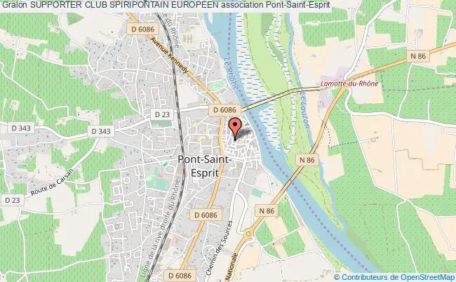 plan association Supporter Club Spiripontain Europeen Pont-Saint-Esprit