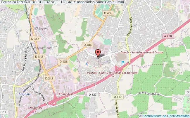 plan association Supporters De France - Hockey Saint-Genis-Laval