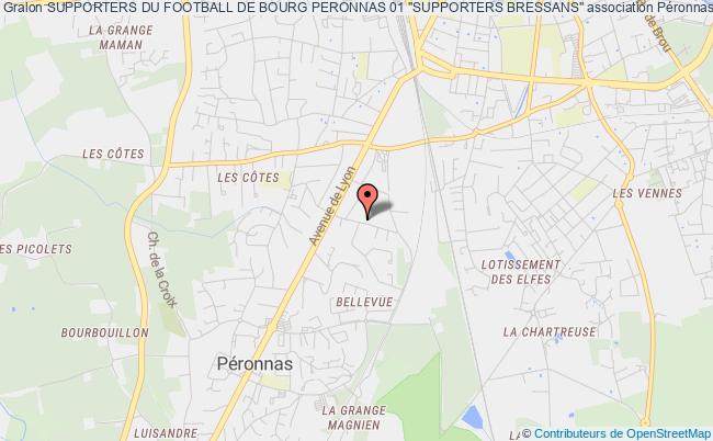 plan association Supporters Du Football De Bourg Peronnas 01 "supporters Bressans" Péronnas