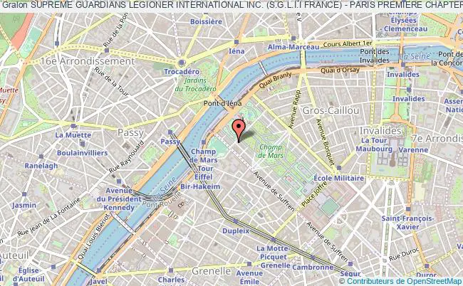 plan association Supreme Guardians Legioner International Inc. (s.g.l.i.i France) - Paris Premiere Chapter Paris