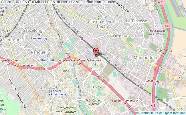plan association Sur Les Chemins De La Bienveillance Toulouse