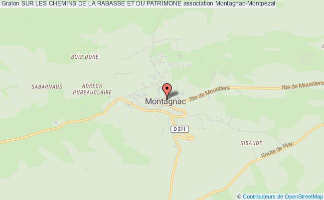 plan association Sur Les Chemins De La Rabasse Et Du Patrimone Montagnac-Montpezat