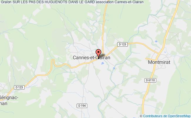 plan association Sur Les Pas Des Huguenots Dans Le Gard Cannes-et-Clairan